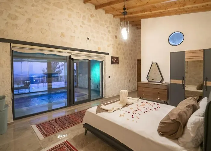 İslamlar 1 Bedroom Secluded With Heated Pool Private Pool Villa Kalkan